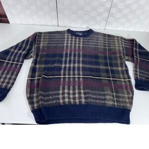 "Woods & Gray" Men's Sweater, 100% Cotton, Grandpa, Geometric‎ Pattern, Size LG